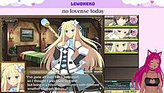 Vtuber Lewdneko Plays Evenicle Part 5 With Big Tits And Cute Anime Style