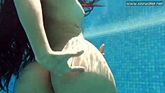 Small tits latina babe andreina de luxe underwater, tight pussy explored