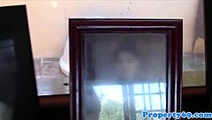 Ebony realtor gets DOGGYSTYLED during open house POV