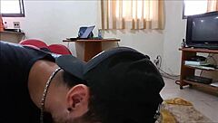 marcos goiano feels pleasure sucking well-endowed