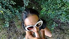 Beautiful Girl Gets Lost In Forest, Bent Over For Stranger's Cock.