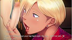 Kasshoku bitch gets wet tity fuck in anime.