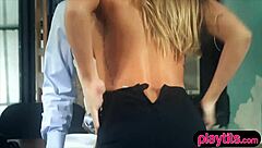 Blonde Manager Fucks Guy in Office Doggystyle