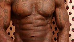 Hallelujah johnson worships the big black hairy cock in a solo masturbation session