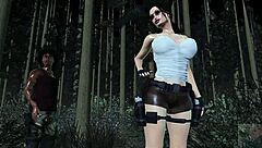 Lara Croft takes on a wild anal adventure in the jungle