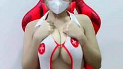 Lisa shows off her big tits and boobs in amateur scene