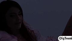 Teen Adria Rae bangs her BFF’s stepbro hard