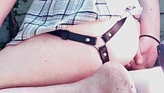 the wife gets an enema and anal sex while neighbors watch her get wet