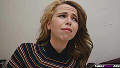 home alone with my slutty brunette for pov blowjob fun