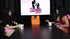 Yumi Trap Transsexual in Sheer Red: 19cm Dick Blowjob