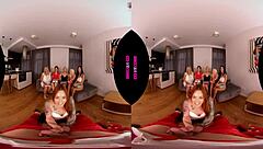 vrconk group of horny and naughty blonde girls waiting for santa in orgy