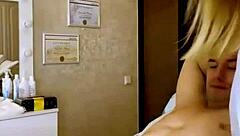 sugarnadya gives intimate haircut to russian guy's cock on webcam