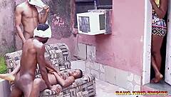 amateur african babe in foursome ghetto scene