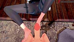 Clorinde gives intense blowjob in Genshin Impact hentai fantasy