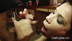 Picked up a slutty big-tit MILF for deep throat action