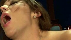 Teen transsexual in lingerie dominates and fucks the bodyguard anally in kinky hardcore scene.