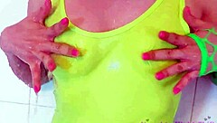 Wet tits through shirt, amazing Latina ass fingered