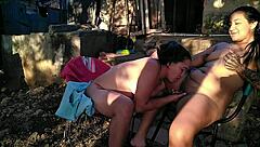 after a good massage, nothing like outdoor fuck with lover