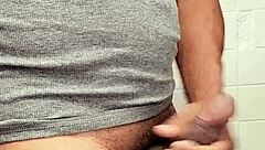 Mature stepmother masturbates with monster cock alone