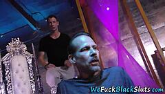 ebony babe cum covered