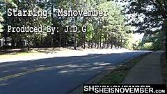 sheisnovember crawls in street wiggling fat ass for attention