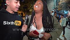 Girls Tease Boobs Outdoors For Cash