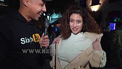 Girls Tease Boobs Outdoors For Cash