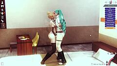 A friend and girlfriend share a story in lesbian context