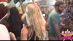 Slutty street flashing at fantasy fest