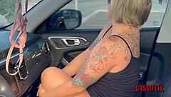 I took off my panties in the car, got him crazy... sucked his hard cock right there!