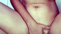 creamy close-up cum from my sweet young pussy in pov