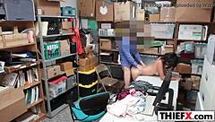 Giving her his big cock in the garage will save her from jail time