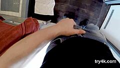 Teen gives blowjob then gets pussy fucked