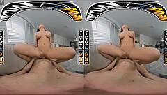 Enjoying a horny day off with Gianna Grey in virtual porn.