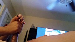 Naughty girl gives sloppy blowjob.