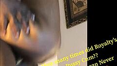 ebony royalty loves being nasty with big black cock and creamy pussy