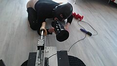 Facefucked and Anal Pounded by Machine and Extreme Huge Toys