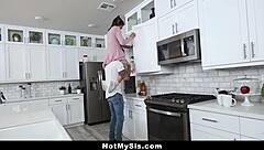 Tiny stepsis masters sucking stepbro's cock