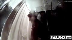 i watch leya falcon nude in the shower with her camera