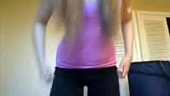 Amateur webcam babe shows sexy boobs creampie?