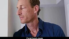 Hey, busty step sister gets fondled and fucked by her two guys.