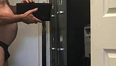 Mature Woman Almost Caught Masturbating Shaved Pussy Close Up.