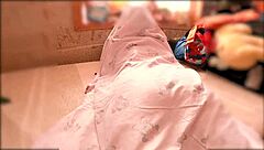 Mexican Woman Surprises Ex Husband Naked Without Panties, Legs Spread, In Doggystyle Assfucking And Masturbation