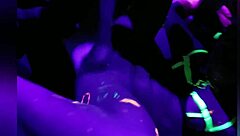 Couple Licks Pussy In Public Club