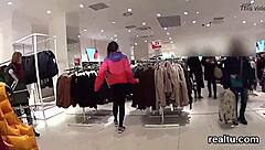 Feeling seduced, this czech teen gets her clothes ripped and pounded in pov at the supermarket