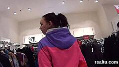 Feeling seduced, this czech teen gets her clothes ripped and pounded in pov at the supermarket