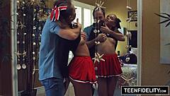 Hell Yeah! Cute Cheerleader Liza Rowe Shakes Pom Poms and Takes a Creampie!