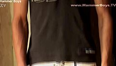 Denis gives a sensual blowjob to a muscular hammerboy