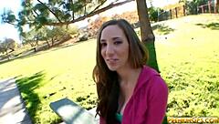 Ball sucking teen 18+ babe goes down on dick