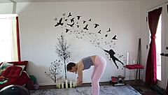 European Mature Brunette's Cute Yoga Lesson 371
